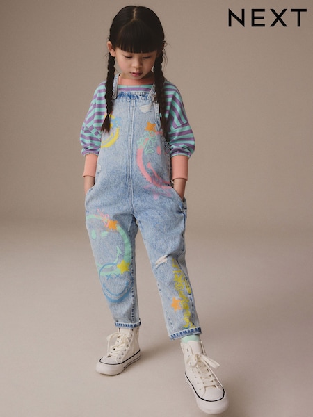 ג'ינס - Smileyworld® 100% Cotton Dungarees (3-16yrs) (E29140) | ‏126‏₪ - ‏147‏ ₪