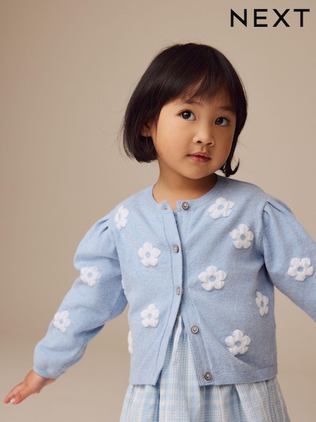 Blue Pleated Sleeve Cardigan (3mths-10yrs) (E29200) | €16 - €20