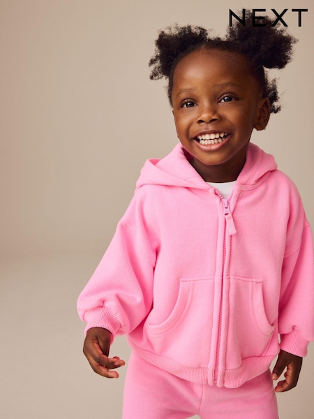 Pink Zip Through Hoodie (3mths-7yrs) (E29221) | €14 - €17
