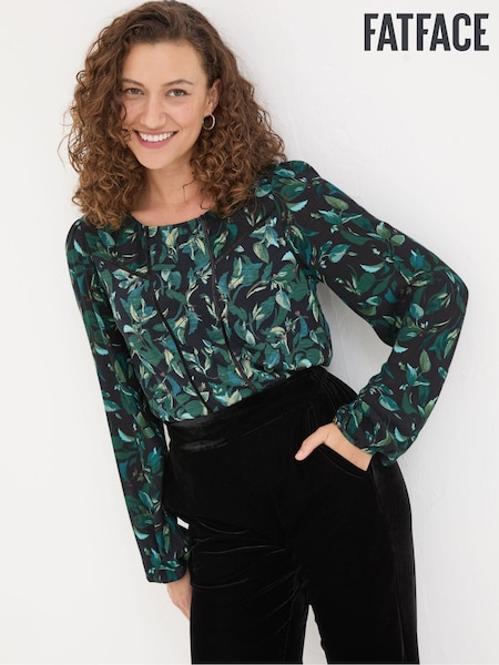 FatFace Black Dark Skies Charlee Leaves Top (E29293) | €33