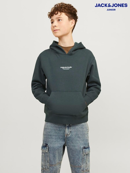 Gri - Hanorac cu logo Jack & Jones Junior Gri (E29411) | 133 LEI