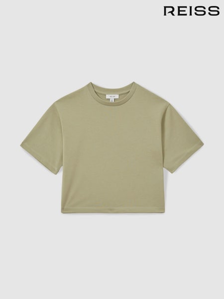 Reiss Sage Cassy 13-14 yrs Oversized Cotton Crew-Neck T-Shirt (E29707) | kr361