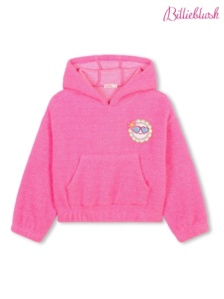 Billieblush Pink Fluffy Textured Hoodie (E29727) | €32