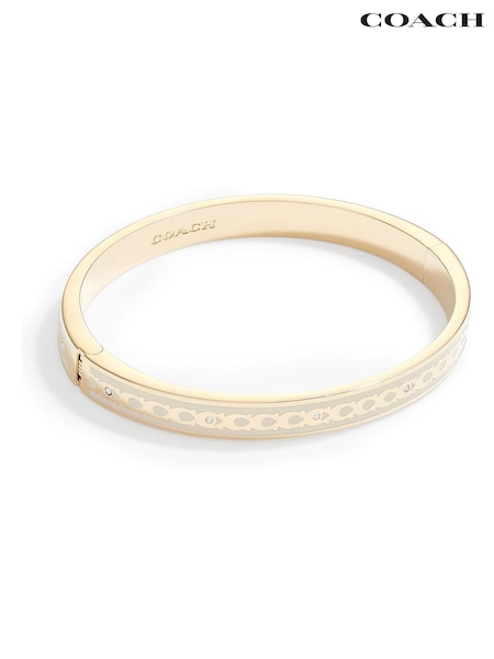 Coach Gold Tone Signature Bangle Bracelet (E29799) | €150