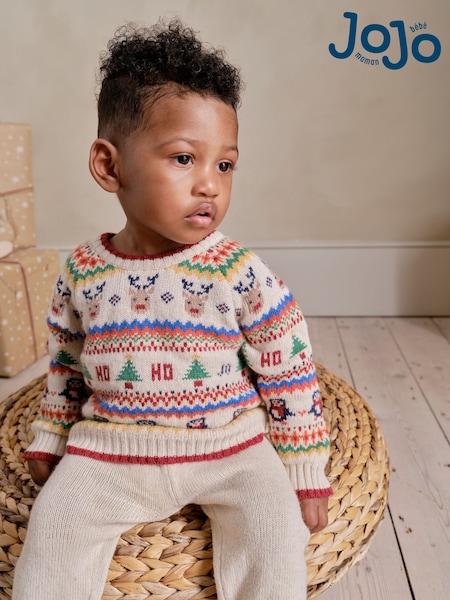 JoJo Maman Bébé Christmas Fairisle Pattern Knitted Jumper & Leggings Set (E29839) | 51 €