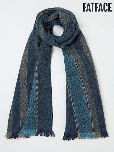 FatFace Blue Marl Woven Stripe Scarf (E29845) | €21