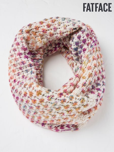 FatFace Ivory Spacedye Knit Snood (E29847) | €26