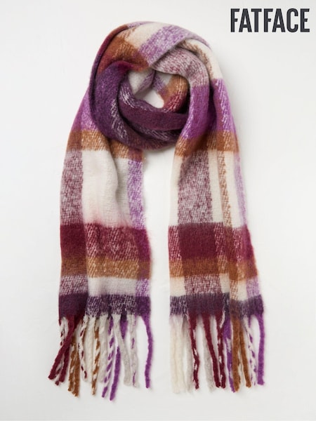 FatFace Purple Eva Check Scarf (E29849) | €26