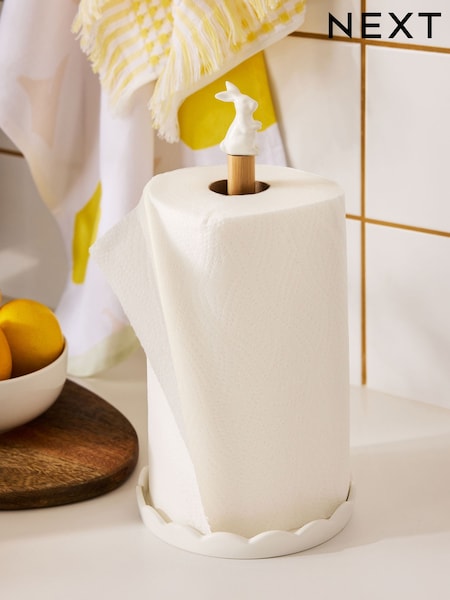 White Bunny Kitchen Roll Holder (E29913) | €25