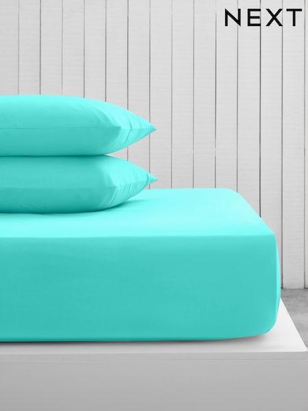Peppermint Green Cotton Rich Extra Deep Fitted Sheet (E29959) | 88 QAR - 118 QAR