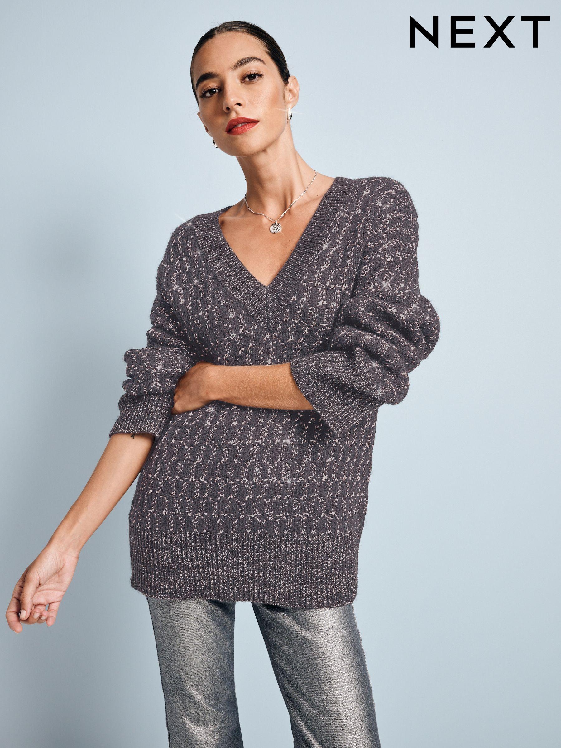 Women s Embellished V Neck Jumpers Next Luxembourg