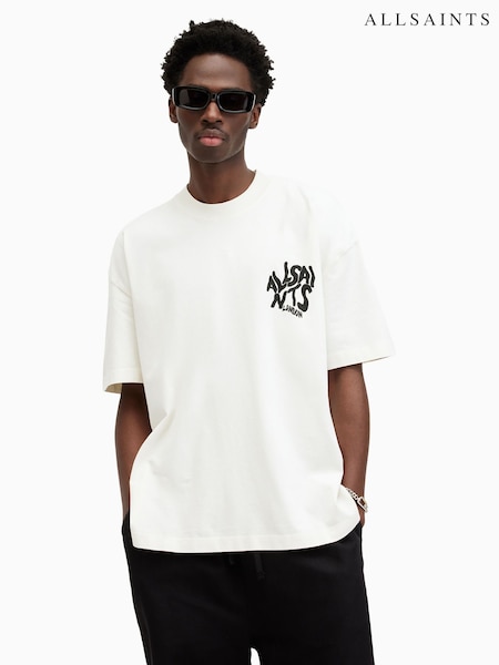AllSaints White Orlando Short Sleeve Crew T-Shirt (E30077) | € 86