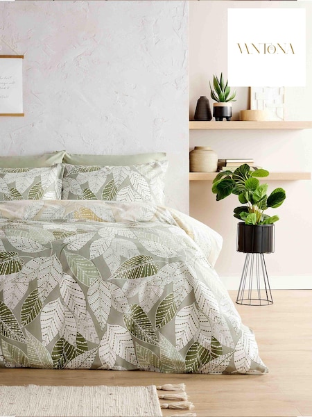Vantona Green Leaves Duvet Cover Set (E30116) | €31 - €54