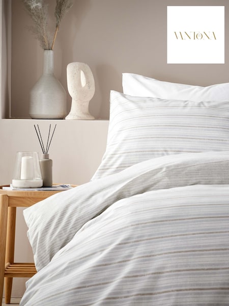 Vantona Natural Boucle Stripe Duvet Cover Set (E30121) | €27 - €47