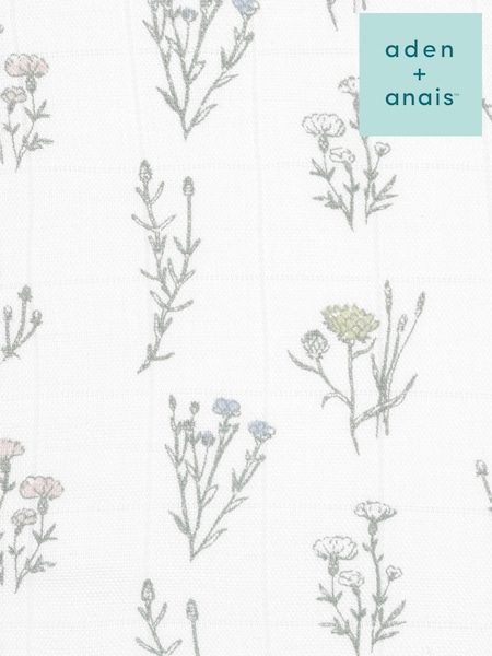aden + anais Pink Large Blankets Silky Soft French Floral Print 100% Cotton Muslins 3 Pack (E30171) | €64