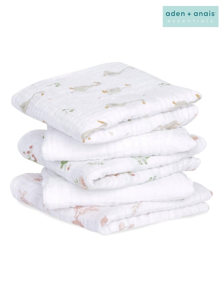 aden + anais Essentials 100% Cotton Squares Country Floral Muslins 5 Pack (E30176) | €33