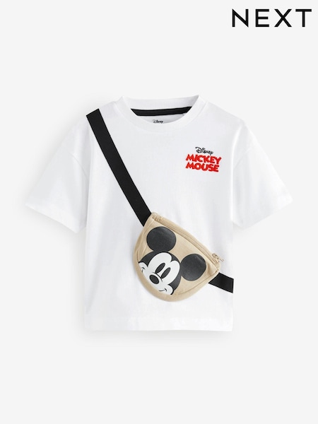 Белый - Mickey Mouse Short Sleeves Bumbag T-Shirt (3mths-8yrs) (E30201) | €17 - €20