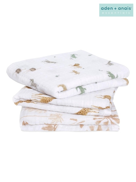 aden + anais Musy 100% Cotton Muslin Safari Dream Squares 3 Pack (E30225) | 168 LEI