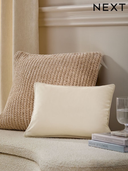 Natural 30 x 40cm Matte Velvet Cushion (E30260) | 29 QAR