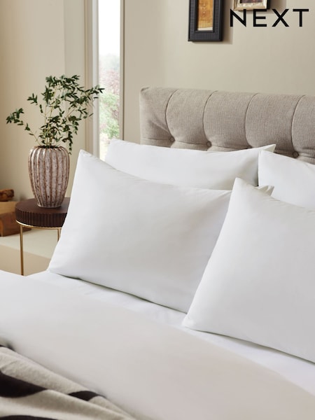 Set of 2 White Collection Luxe 400 Thread Count 100% Egyptian Cotton Percale Pillowcases (E30275) | €20 - €22