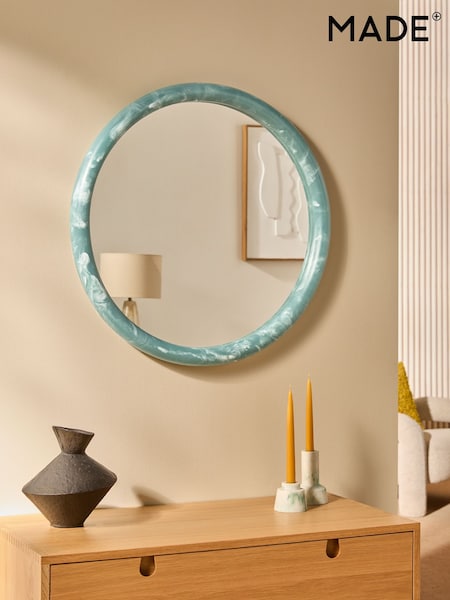 MADE.COM Blue Nina Resin Mirror (E30288) | €190