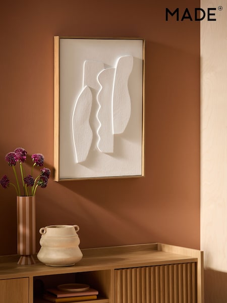 MADE.COM White Dixie Sculptural Wall Art (E30293) | €71