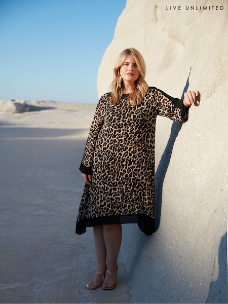 Live Unlimited Curve Leopard Print Maxi Kaftan (E30309) | 497 LEI
