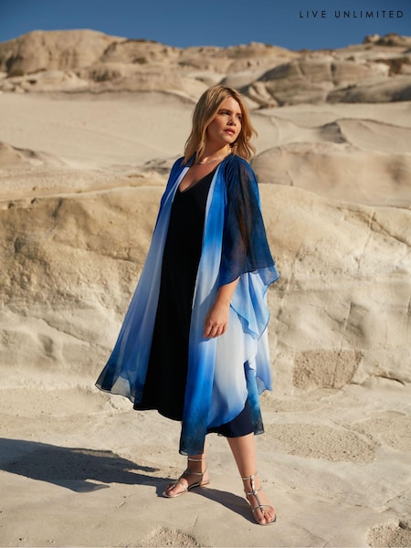 Live Unlimited Curve Print Kimono (E30321) | 283 LEI
