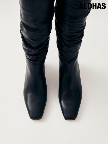 Alohas Black Kalila Leather Boots (E30367) | €178