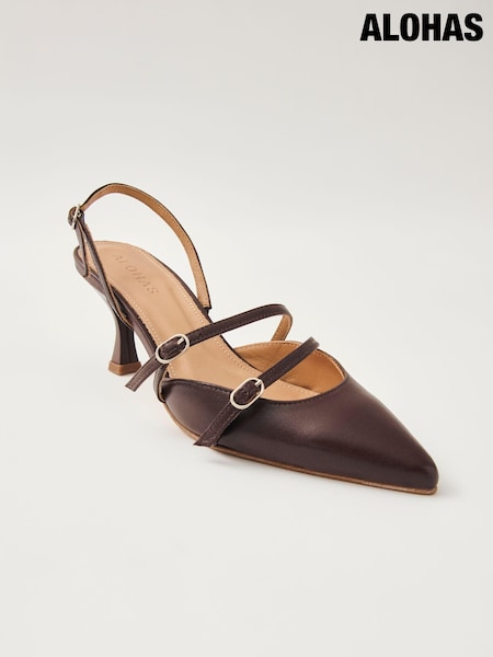 Alohas Brown Joelle Onix Leather Shoes (E30369) | €108