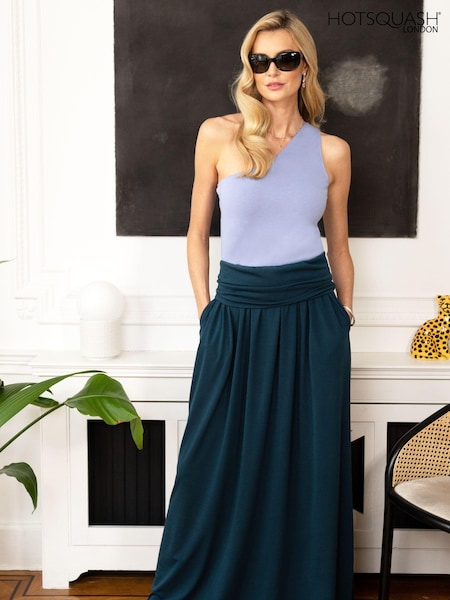 Hot Squash Blue Roll Top Maxi Skirts (E30448) | €45