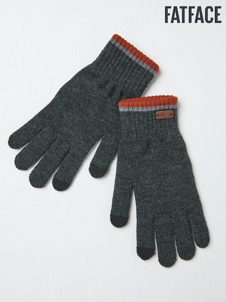 FatFace Charcoal Grey Lewis Touchscreen Gloves (E30493) | €10.50