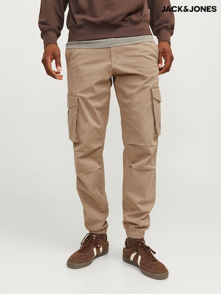 JACK & JONES Brown Relaxed Fit Cargo Trousers (E30617) | €64