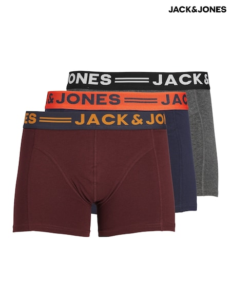 JACK & JONES Purple Boxers 3 Pack (E30622) | AED146