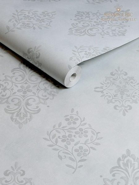 Shabby Chic by Rachel Ashwell® Blue Diamond Motif 10M Wallpaper (E30639) | €81