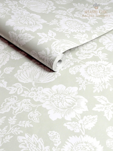 Shabby Chic by Rachel Ashwell® Sage Stipple 10M Wallpaper (E30642) | €81