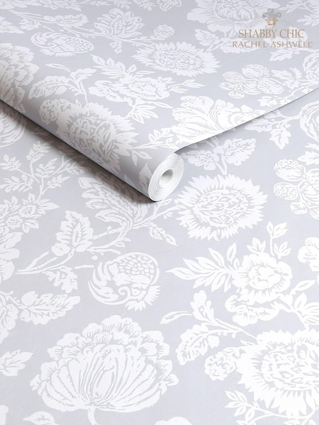 Shabby Chic by Rachel Ashwell® Grey Stipple 10M Wallpaper (E30648) | €81