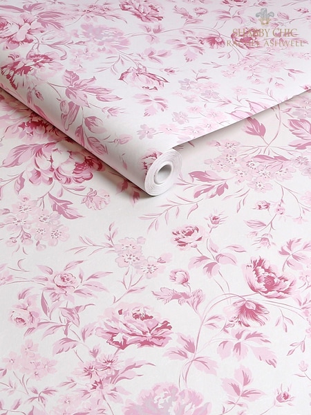 Shabby Chic by Rachel Ashwell® Pink Romantic Rose 10M Wallpaper (E30654) | €81