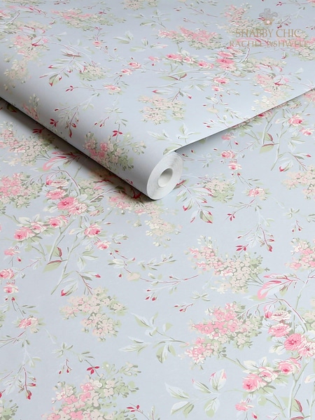 Shabby Chic by Rachel Ashwell® Blue Chelsea 10M Wallpaper (E30655) | €81