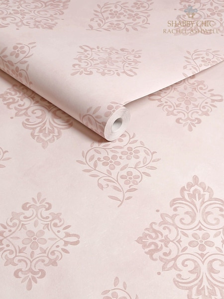 Shabby Chic by Rachel Ashwell® Pink Diamond Motif 10M Wallpaper (E30671) | €81
