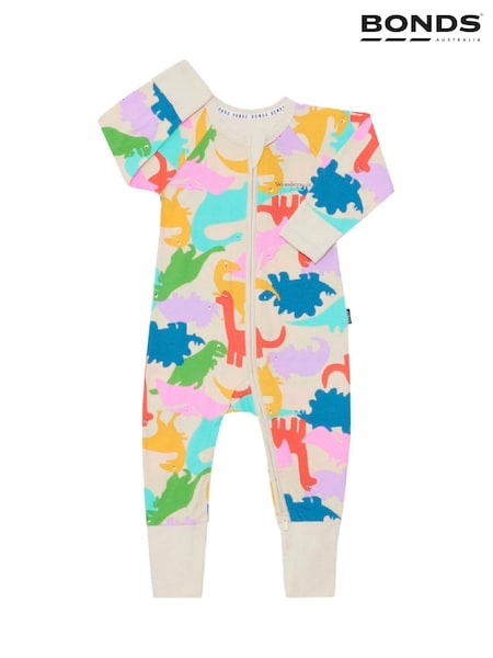 Bonds Oversized Natural Multicolour Dinosaur Print Zip Wondersuit Sleepsuit (E30691) | € 20