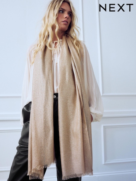 Gold Sparkle Lightweight Scarf (E30768) | €23.50