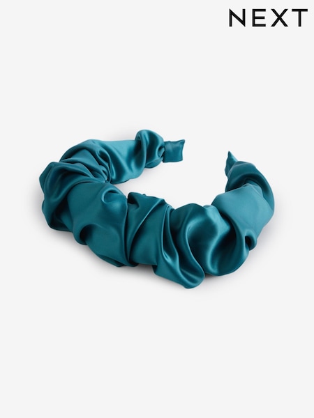 Green Satin Ruched Headband (E30785) | € 8