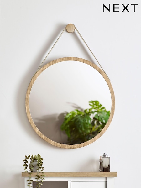 Chalk Malvern Hanging Round Wall Mirror (E30803) | $105