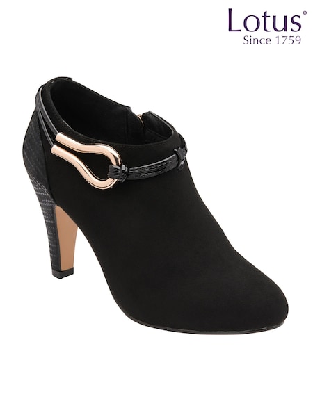 Lotus Black Heeled Shoe Boots (E30871) | €85