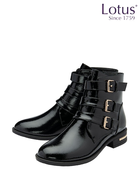 Lotus Black Ankle Boots (E30885) | €86