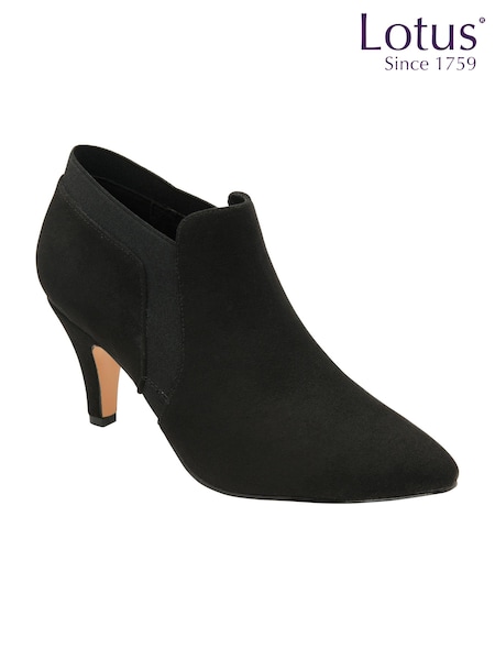 Lotus Black Heeled Shoe Boots (E30889) | €100