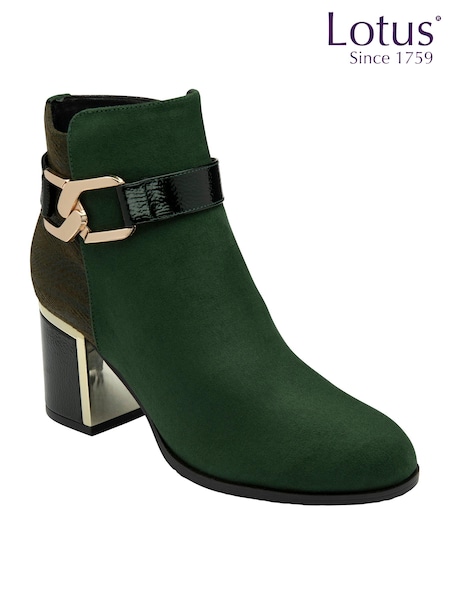 Lotus Green Ankle Boots (E30901) | €93