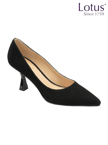 Lotus Black Heeled Shoes (E30906) | 272 QAR