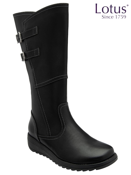 Lotus Black Leg Boots (E30909) | €106